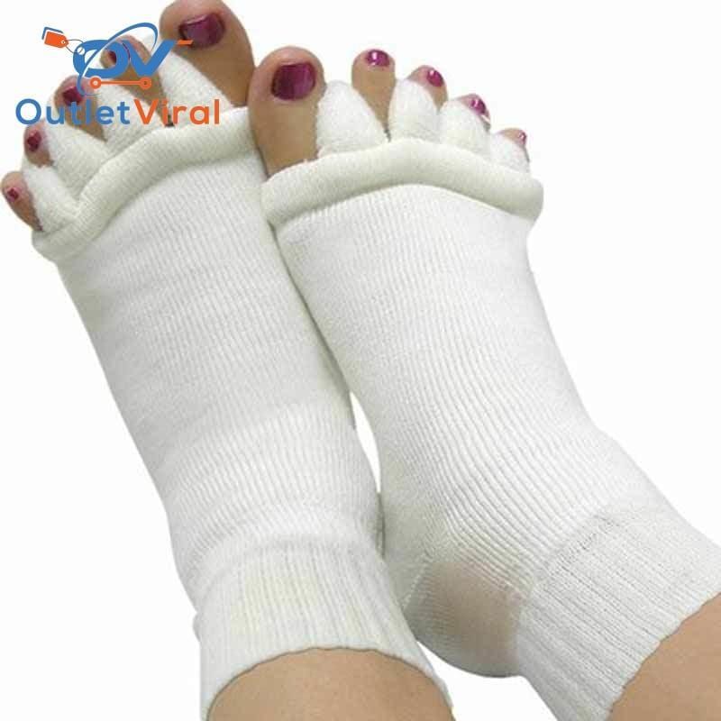 1Pair Foot Massager Socks Finger Separator Massage Sleeping Health
