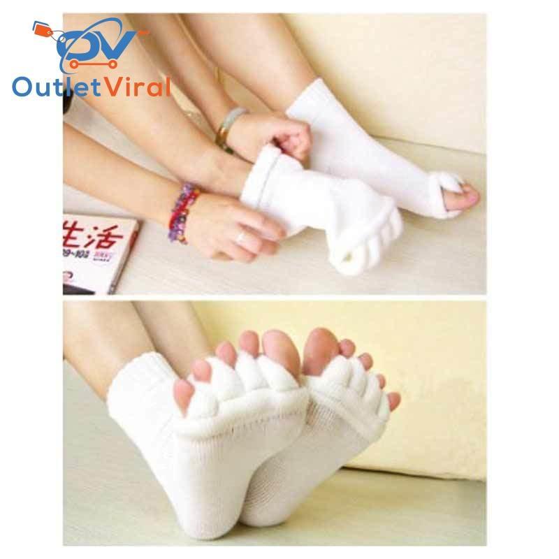 1Pair Foot Massager Socks Finger Separator Massage Sleeping Health