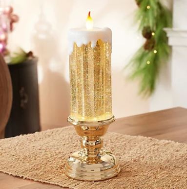 Magical Colour Electronic LED Waterproof Candle With Glitter