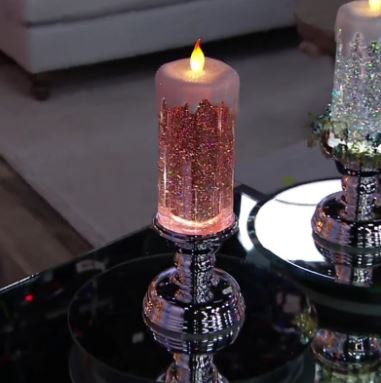Magical Colour Electronic LED Waterproof Candle With Glitter