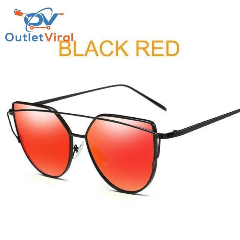 Cats Eye Sunglasses 6627 Black Red