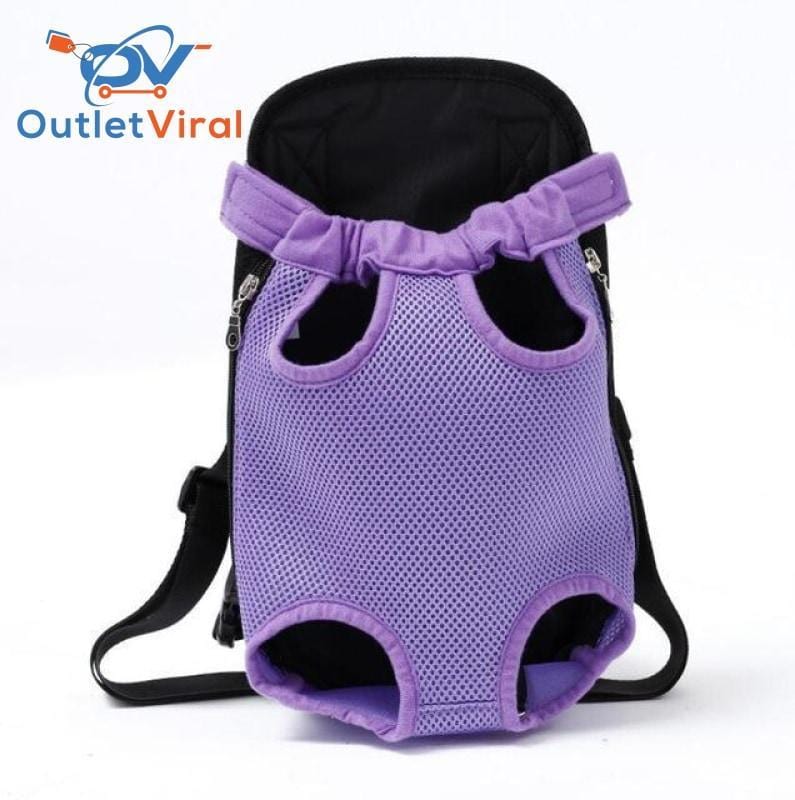 Pet Carrier Dog Front Chest Backpack Purple / S