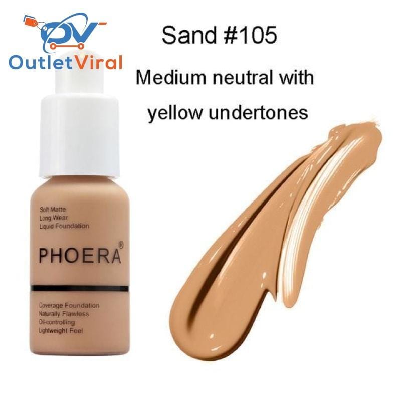 Phoera Full Coverage Liquid Foundation One Hundred Five
