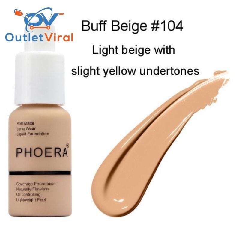 Phoera Full Coverage Liquid Foundation One Hundred Four